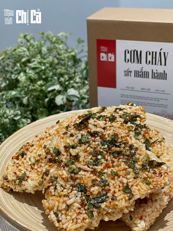 cách làm cơm cháy chiên mắm hành