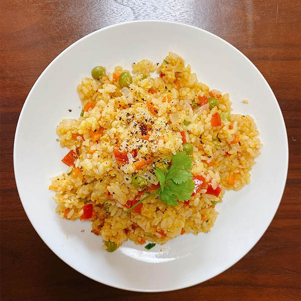 cách trang trí món cơm chiên dương châu
