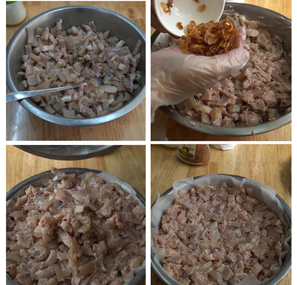ướp chả tai heo