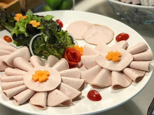 cách bày giò lụa đẹp